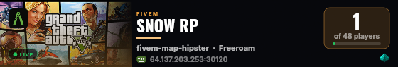 SNOW RP live status badge