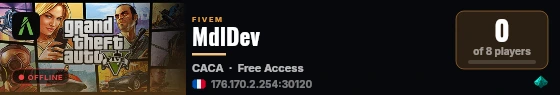 MdlDev live status badge