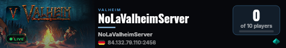 NoLaValheimServer live status badge