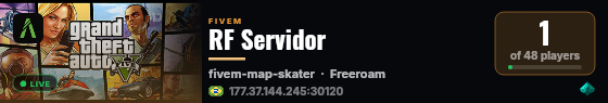RF Servidor live status badge