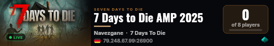 7 Days to Die AMP 2025 live status badge