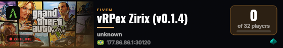 vRPex Zirix (v0.1.4) live status badge