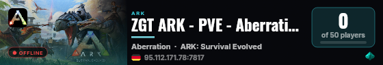 ZGT ARK - PVE - Aberration (EU) - (v361.7) live status badge