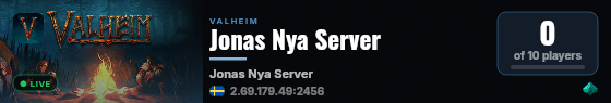 Jonas Nya Server live status badge