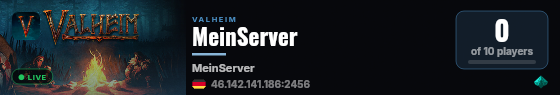 MeinServer live status badge