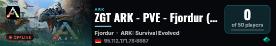 ZGT ARK - PVE - Fjordur (EU) - (v361.7) live status badge