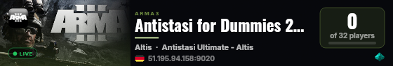 Antistasi for Dummies 2k26 live status badge