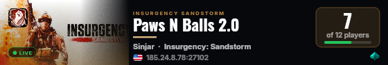 Paws N Balls 2.0 live status badge