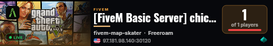 [FiveM Basic Server] chickenstest live status badge