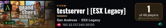 testserver | [ESX Legacy] live status badge
