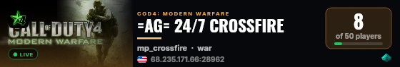 =AG= 24/7 CROSSFIRE live status badge