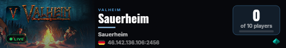Sauerheim live status badge