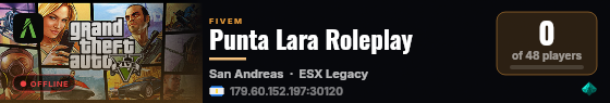 Punta Lara Roleplay live status badge