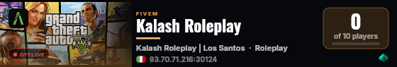 Kalash Roleplay live status badge
