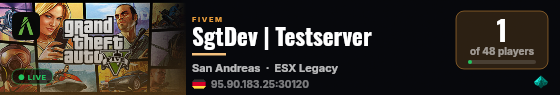 SgtDev | Testserver live status badge