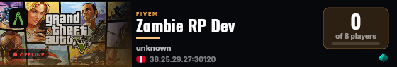 Zombie RP Dev live status badge