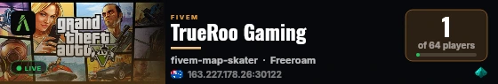 TrueRoo Gaming live status badge