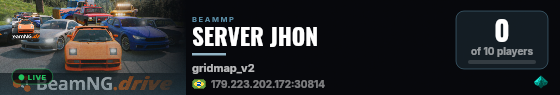 SERVER JHON live status badge