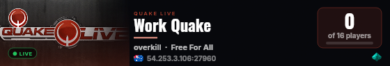 Work Quake live status badge