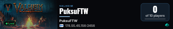 PuksuFTW live status badge
