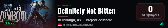 Definitely Not Bitten live status badge