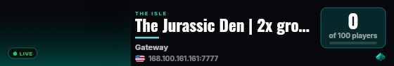 The Jurassic Den | 2x grow | thejurassicden.com live status badge