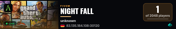 NIGHT FALL live status badge
