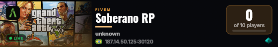 Soberano RP live status badge