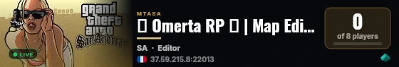 ✦ Omerta RP ✦ | Map Editor Server | http://omerta.tn live status badge