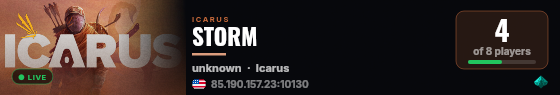 STORM live status badge