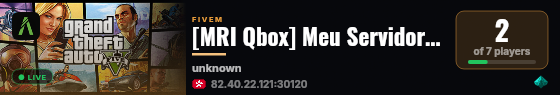 [MRI Qbox] Meu Servidor FiveM live status badge