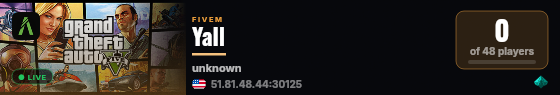 Yall live status badge