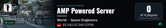 AMP Powered Server live status badge
