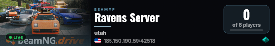 Ravens Server live status badge