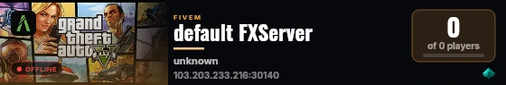 default FXServer live status badge