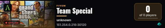 Team Special live status badge