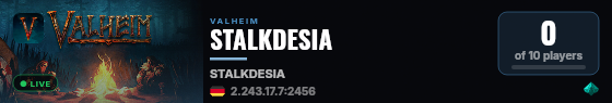 STALKDESIA live status badge