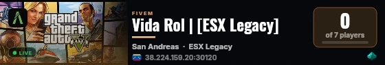 Vida Rol | [ESX Legacy] live status badge