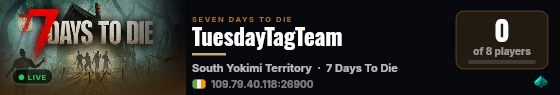 TuesdayTagTeam live status badge