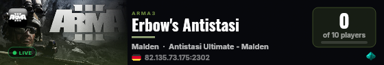 Erbow's Antistasi live status badge