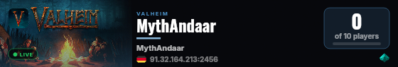 MythAndaar live status badge
