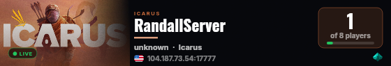 RandallServer live status badge