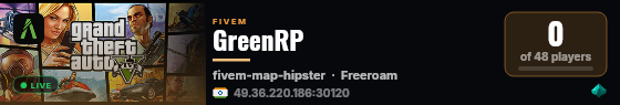 GreenRP live status badge