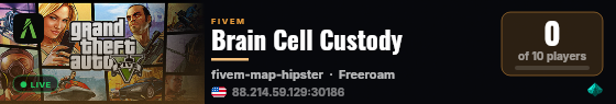 Brain Cell Custody live status badge