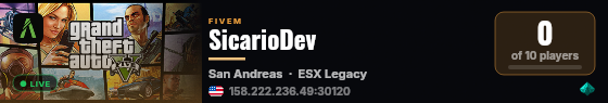 SicarioDev live status badge