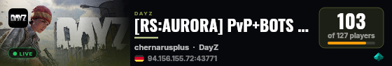[RS:AURORA] PvP+BOTS | CHERNO | rs-aurora.com #1 [RU/EN] live status badge