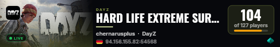 HARD LIFE EXTREME SURVIVAL live status badge