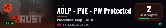 AOLP - PVE - PW Protected live status badge