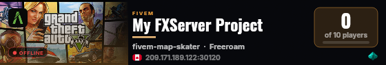 My FXServer Project live status badge