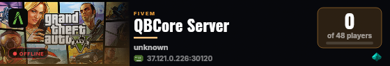 QBCore Server live status badge